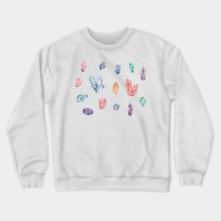 Crystal watercolor set Crewneck Sweatshirt